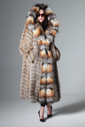 Abrigo, piel de visón, visón