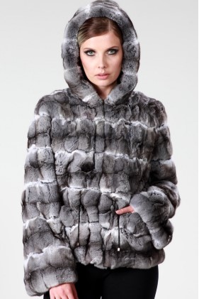 chaleco de piel de chinchilla